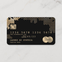 Kreditkarte Stilvoll goldene Wabenkraube weiblich