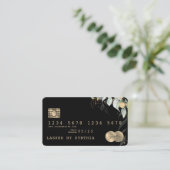 Kreditkarte Stilvoll Grünpflanzen Visitenkarte (Stehend Vorderseite)