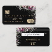 Kreditkarte Stilvoll Grünpflanzen Visitenkarte (Vorne/Hinten)