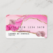 Kreditkarte Stilvoll rosa Agate Gold Makeup