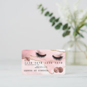 Kreditkarte Stilvoll rot rosa Agate Lashes Visitenkarte (Stehend Vorderseite)