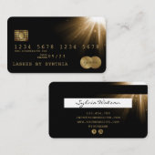 Kreditkarte Stilvoll Schwarzes Gold Visitenkarte (Vorne/Hinten)
