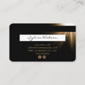 Kreditkarte Stilvoll Schwarzes Gold Visitenkarte (Rückseite)