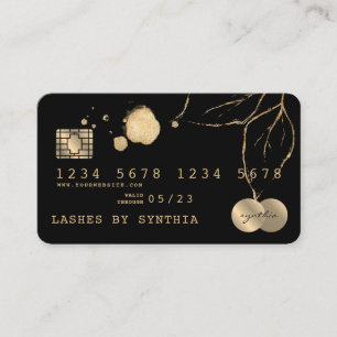 Kreditkarte Stilvoll Schwarzes Gold Visitenkarte