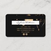 Kreditkarte Stilvoll Schwarzes Gold Visitenkarte (Rückseite)