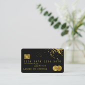 Kreditkarte Stilvoll Schwarzes Gold Visitenkarte (Stehend Vorderseite)