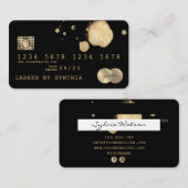 Kreditkarte Stilvoll Schwarzes Gold Visitenkarte (Vorne/Hinten)