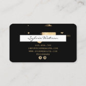 Kreditkarte Stilvoll Schwarzes Gold Visitenkarte (Rückseite)