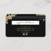 Kreditkarte Stilvolles goldenes Honigwabenlogo Visitenkarte (Rückseite)