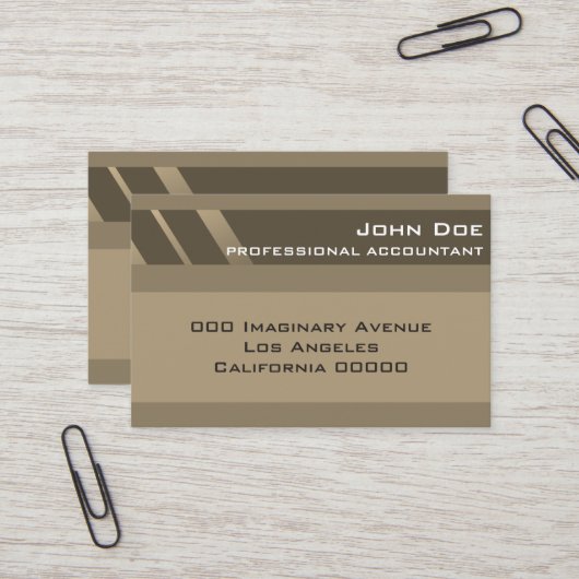 "Kreditkarte Style Business Card No.2" Visitenkarte (Vorderseite/Rückseite Beispiel)