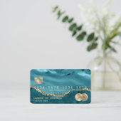 Kreditkarte Styling Aquamarin Agate Add Logo Visitenkarte (Stehend Vorderseite)