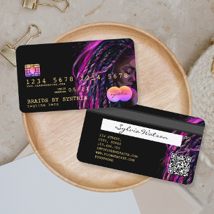 Kreditkarte Styling Braids Hair Stylist Visitenkarte