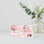 Kreditkarte Styling Rose Gold Agate Hair Stylist Visitenkarte (Stehend Vorderseite)