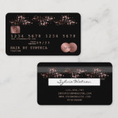 Kreditkarte Styling Rose Gold Verziert Visitenkarte (Vorne/Hinten)