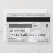 Kreditkarte Ultrasound Foto Babydusche Einladung (Rückseite)