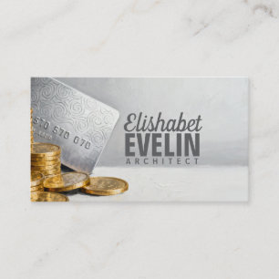 Kreditkarte und Goldmünzen g678 Visitenkarte