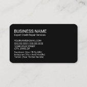 Kreditkarte Visitenkarte (Rückseite)