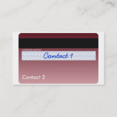 Kreditkarte Visitenkarte (Rückseite)