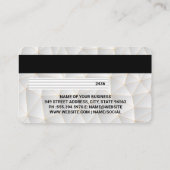 Kreditkarte | weißer geometrischer Hintergrund Visitenkarte (Rückseite)