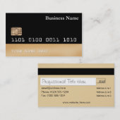 Kreditkarteart VISITENKARTE 2 versah schwarzes (Vorne/Hinten)