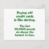 Kreditkarten... Postkarte (Vorderseite)