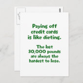 Kreditkarten... Postkarte (Vorne/Hinten)