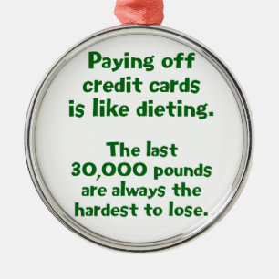 Kreditkarten... Silbernes Ornament
