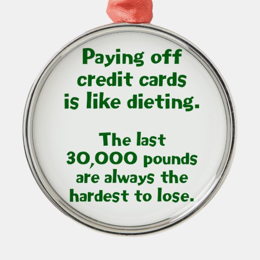 Kreditkarten... Silbernes Ornament (Vorne)