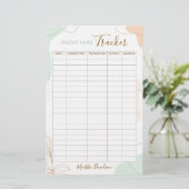 Kreditkarten-Tracker Notizblock Budgetplaner Briefpapier (Stehend Vorderseite)