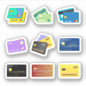 Kreditkartenaufkleber Aufkleber (Vorderseite)