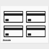 Kreditkartenkennzeichen Rechteckiger Aufkleber (Blatt)