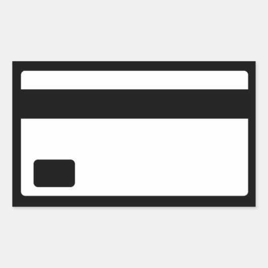 Kreditkartenkennzeichen Rechteckiger Aufkleber (Vorderseite)