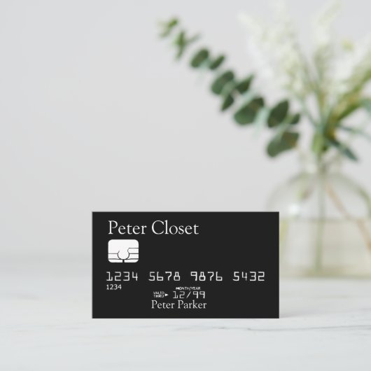 Kreditkartenstil Visitenkarte (Stehend Vorderseite)