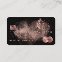 Kreditkartenstyling der Rose Gold Hair Stylist