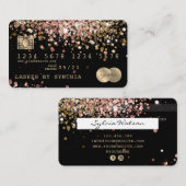 Kreditkartenstyling Glitzer Gold Visitenkarte (Vorne/Hinten)