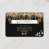 Kreditkartenstyling Gold Diamonds Visitenkarte (Rückseite)