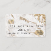 Kreditkartenstyling Gold-Marmor Visitenkarte (Vorderseite)
