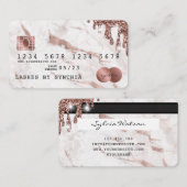 Kreditkartenstyling Gold-Marmor Visitenkarte (Vorne/Hinten)