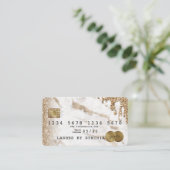 Kreditkartenstyling Gold-Marmor Visitenkarte (Stehend Vorderseite)