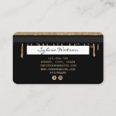 Kreditkartenstyling Gold Name Visitenkarte (Rückseite)