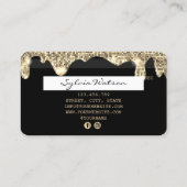 Kreditkartenstyling Gold Name Visitenkarte (Rückseite)