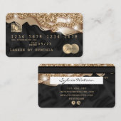 Kreditkartenstyling Gold Silk Visitenkarte (Vorne/Hinten)