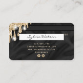 Kreditkartenstyling Gold Silk Visitenkarte (Rückseite)