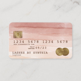 Kreditkartenstyling Gold staubige Rose Visitenkarte