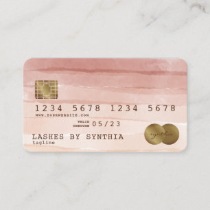 Kreditkartenstyling Gold staubige Rose Visitenkarte