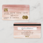 Kreditkartenstyling Gold staubige Rose Visitenkarte (Vorne/Hinten)