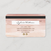 Kreditkartenstyling Gold staubige Rose Visitenkarte (Rückseite)