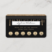 Kreditkartenstyling Gold-Treuekarte Visitenkarte (Rückseite)