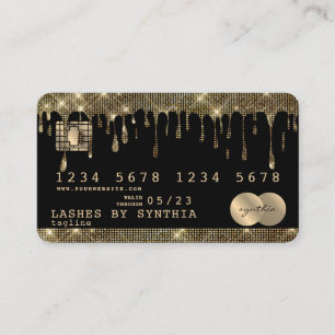 Kreditkartenstyling-Gold-Tropfen Visitenkarte