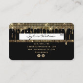 Kreditkartenstyling-Gold-Tropfen Visitenkarte (Rückseite)